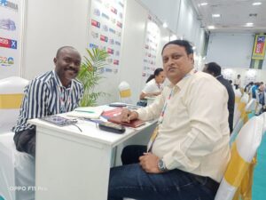 Terrablock Machinery Director Mr.Sanjeev Mahapatra on a B2B Discussion with Mr Jonathan Director Costa Construction services from Uganda