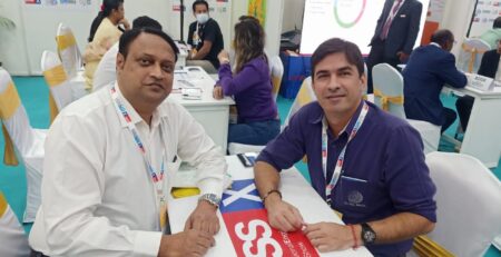 Terrablock Machinery Director Mr.Sanjeev Mahapatra on a B2B Discussion with Mr Fabio S Messi International Business Analyst " Global Brazil Import and Export machines and Equipments Ltd 'from Brazil