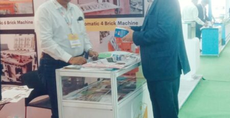 Mr Sheisheev Nurlan Commercial Director of Imarat Stroy from Kazakhstan visited the Terrablock Machinery Stall and discussed with its Director
